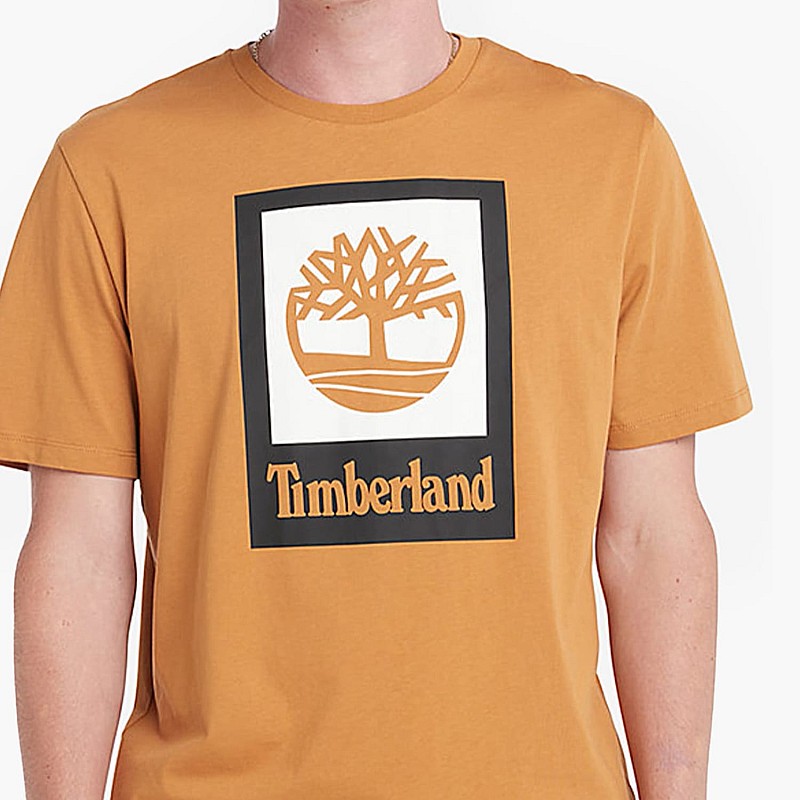 Men T-Shirts A5QS2 Yellow Cotton Timberland