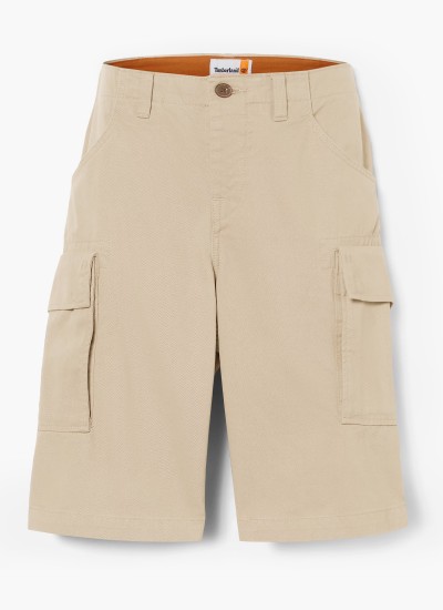 Ανδρικές Βερμούδες Relaxed.Shorts Μπεζ Βαμβάκι GANT