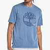 Men T-Shirts A5UEK Blue Cotton Timberland Men T-Shirts A5UEK Blue Cotton Timberland