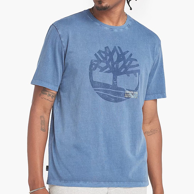 Men T-Shirts A5UEK Blue Cotton Timberland