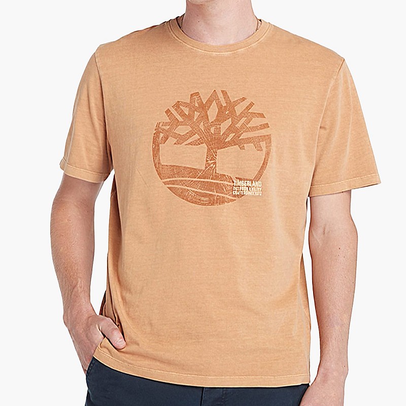 Men T-Shirts A5UEK Yellow Cotton Timberland