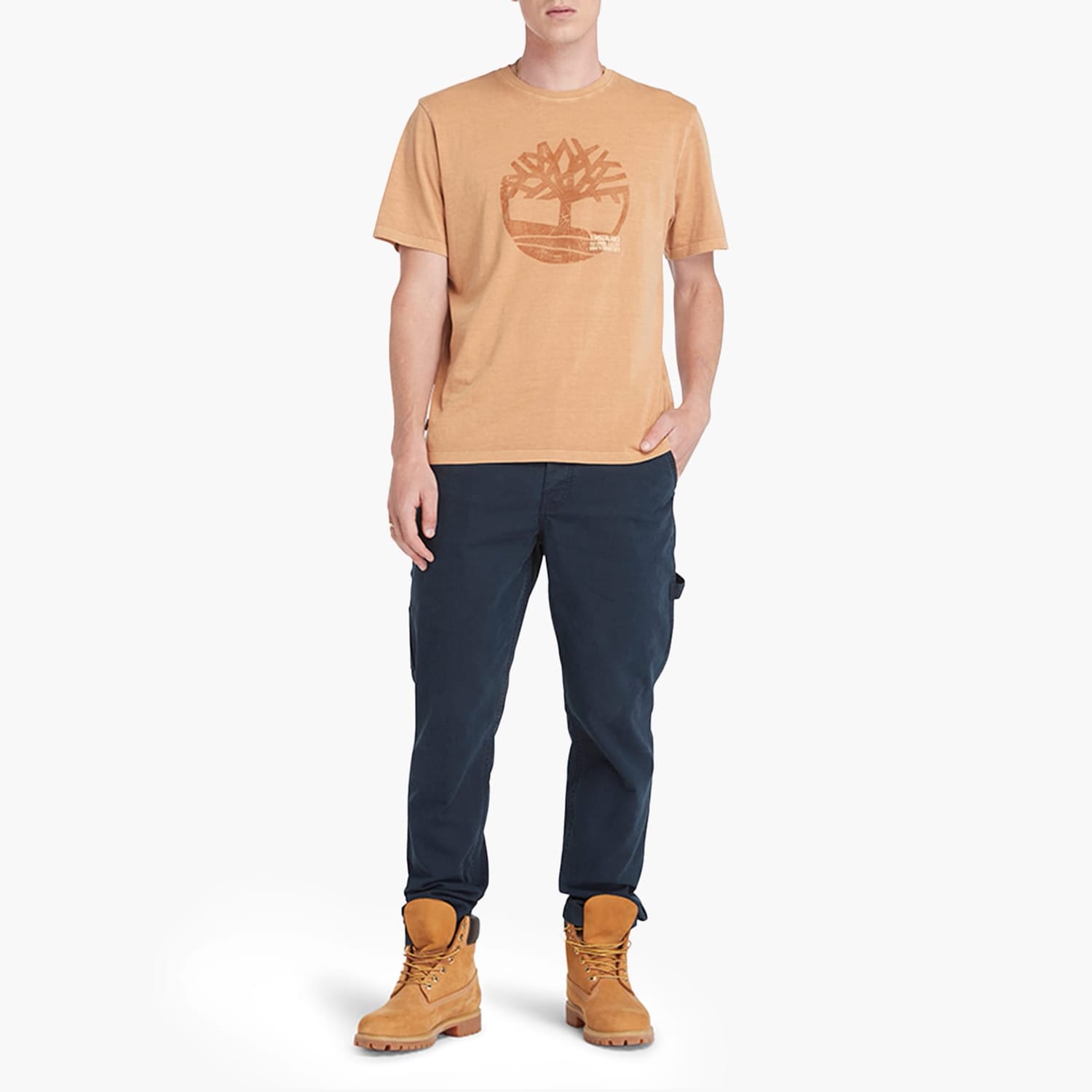 Ανδρικές Μπλούζες A5UEK Κίτρινο Βαμβάκι Timberland Ανδρικές Μπλούζες A5UEK Κίτρινο Βαμβάκι Timberland