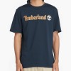 Men T-Shirts A5UPQ DarkBlue Cotton Timberland Men T-Shirts A5UPQ DarkBlue Cotton Timberland
