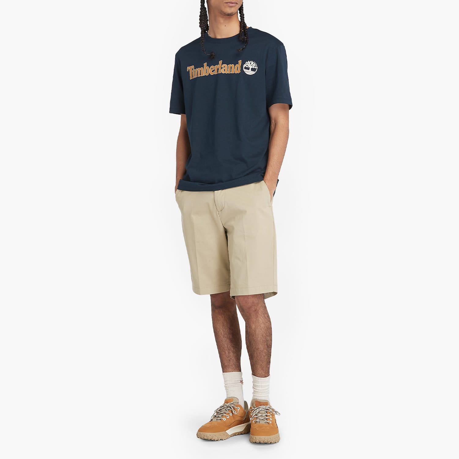 Men T-Shirts A5UPQ DarkBlue Cotton Timberland Men T-Shirts A5UPQ DarkBlue Cotton Timberland