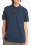 Men T-Shirts A5W4Y DarkBlue Cotton Timberland