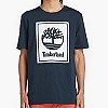 Ανδρικές Μπλούζες A5WQQ Σκούρο Μπλε Βαμβάκι Timberland Ανδρικές Μπλούζες A5WQQ Σκούρο Μπλε Βαμβάκι Timberland