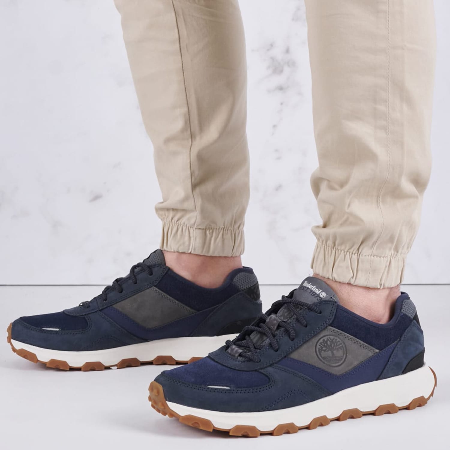 Ανδρικά Παπούτσια Casual A5YDR Μπλε Δέρμα Νούμπουκ Timberland