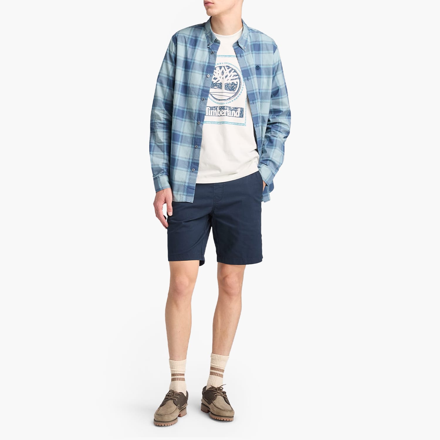 Ανδρικά Πουκάμισα A68K7 Μπλε Βαμβάκι Timberland Ανδρικά Πουκάμισα A68K7 Μπλε Βαμβάκι Timberland
