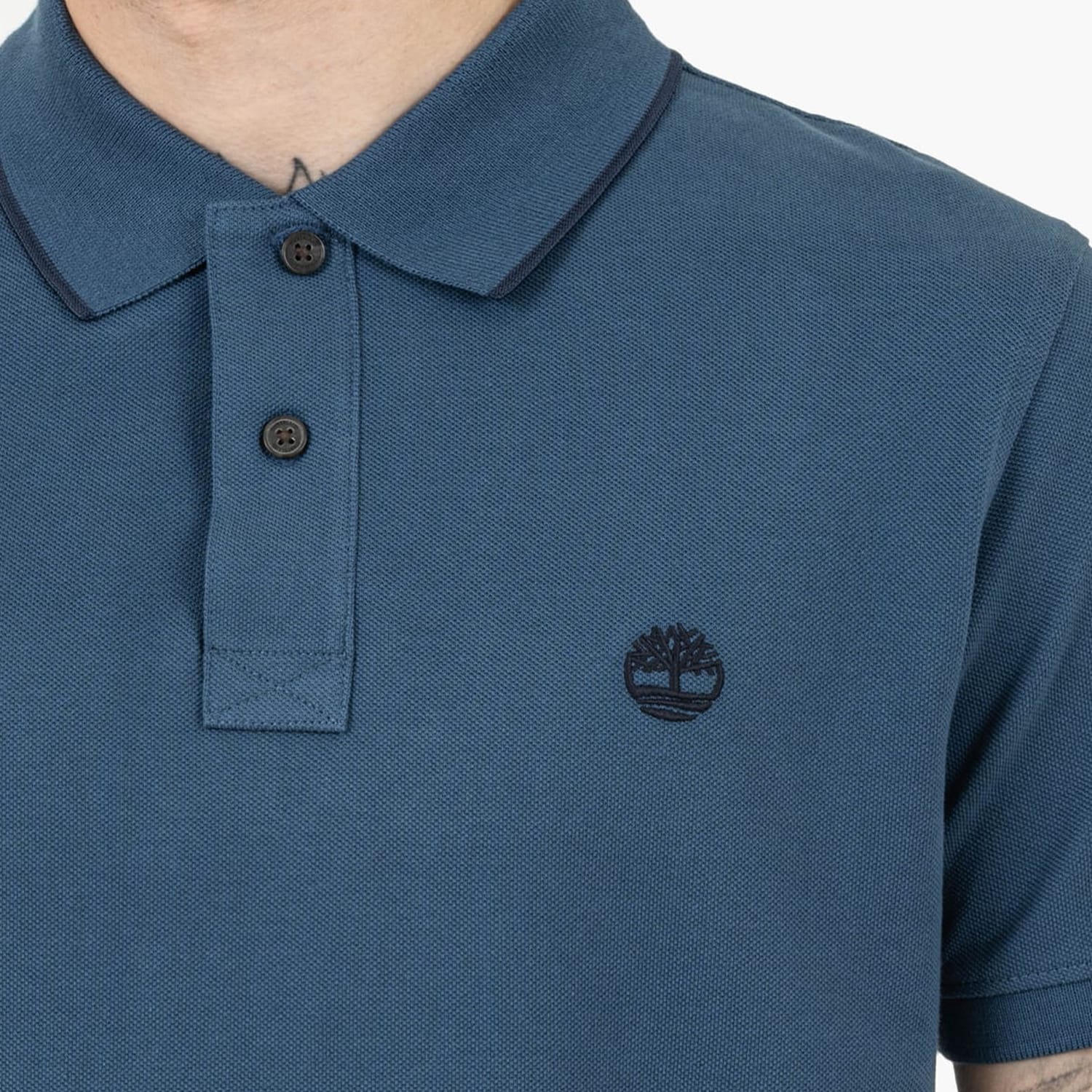 Men T-Shirts A6BV8 Blue Cotton Timberland Men T-Shirts A6BV8 Blue Cotton Timberland