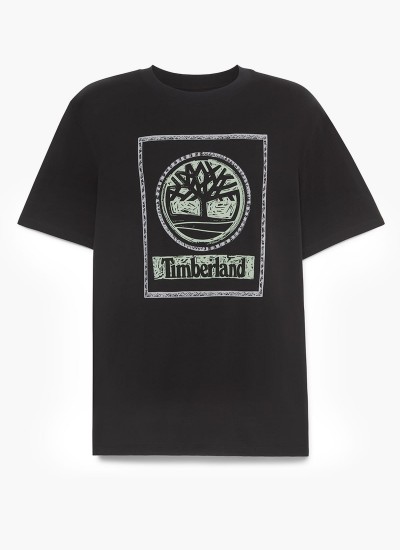 Ανδρικές Μπλούζες A6VDP Σκούρο Μπλε Βαμβάκι Timberland