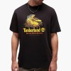 Men T-Shirts A6DJ1 Black Cotton Timberland Men T-Shirts A6DJ1 Black Cotton Timberland