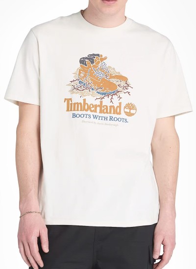Ανδρικές Μπλούζες A6VDP Σκούρο Μπλε Βαμβάκι Timberland