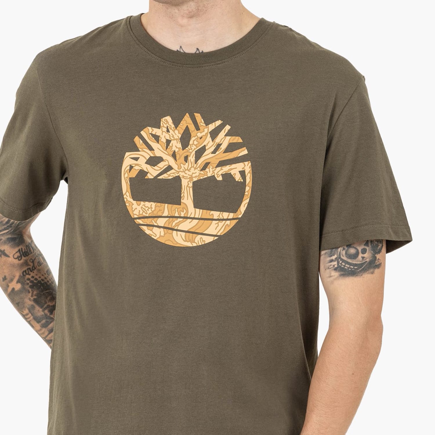 Men T-Shirts A6DTS Olive Cotton Timberland
