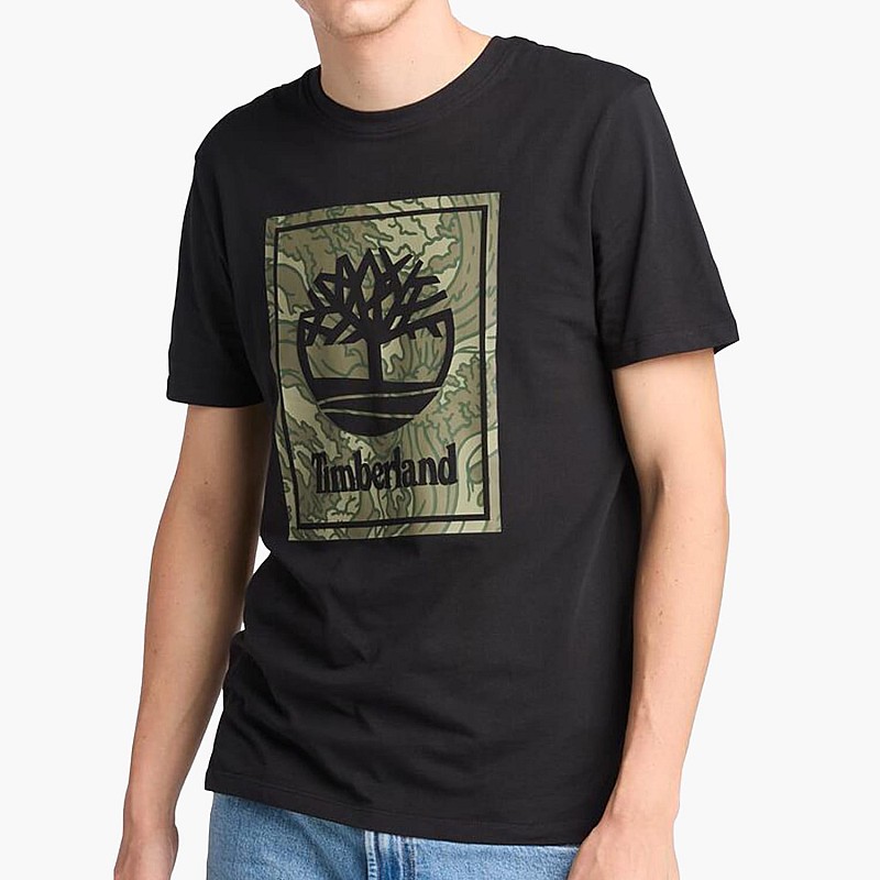 Men T-Shirts A6DUD Black Cotton Timberland
