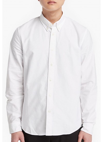 Ανδρικά Πουκάμισα Oxford.Shirt Μπλέ Ανοιχτό Βαμβάκι GANT