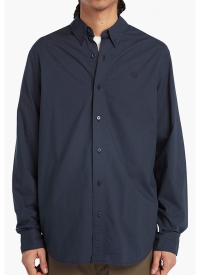 Ανδρικά Πουκάμισα Oxford.Shirt Μπλέ Ανοιχτό Βαμβάκι GANT
