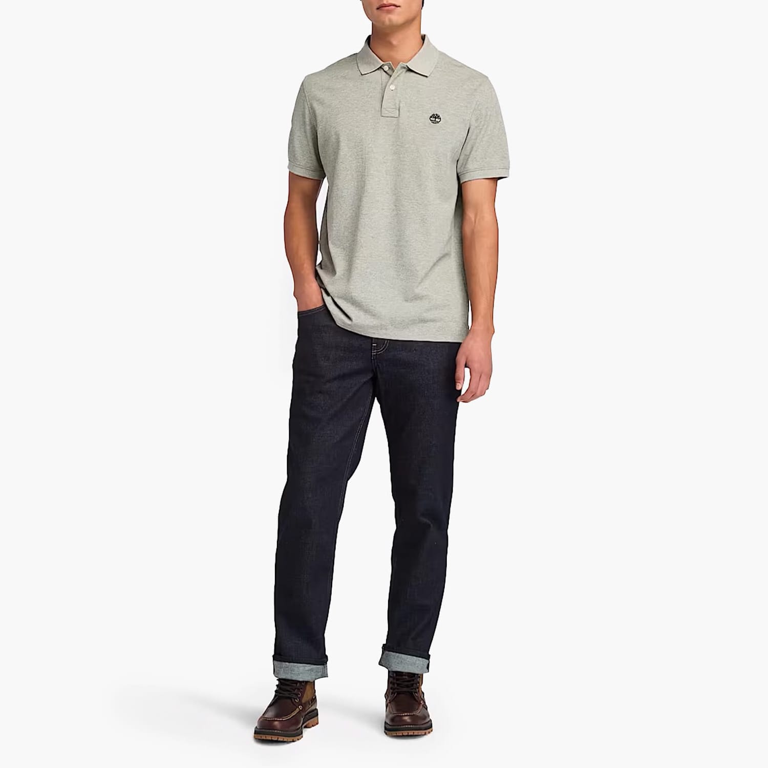 Men T-Shirts A6VDP Grey Cotton Timberland Men T-Shirts A6VDP Grey Cotton Timberland