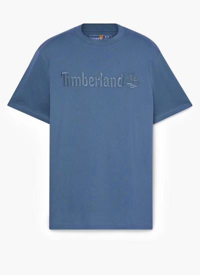 Ανδρικές Μπλούζες A6VDP Σκούρο Μπλε Βαμβάκι Timberland