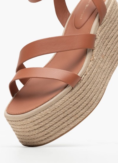 Γυναικείες Πλατφόρμες Χαμηλές D.Meliconia Χρυσό ECOleather Geox