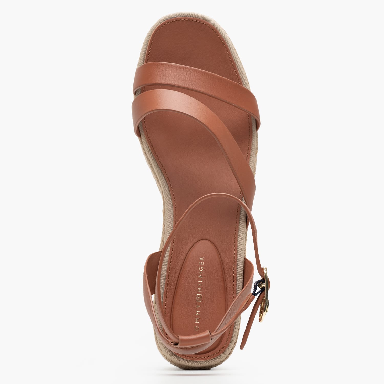Γυναικείες Πλατφόρμες Χαμηλές Ankle.Strap Ταμπά Δέρμα Tommy Hilfiger