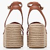 Γυναικείες Πλατφόρμες Χαμηλές Ankle.Strap Ταμπά Δέρμα Tommy Hilfiger