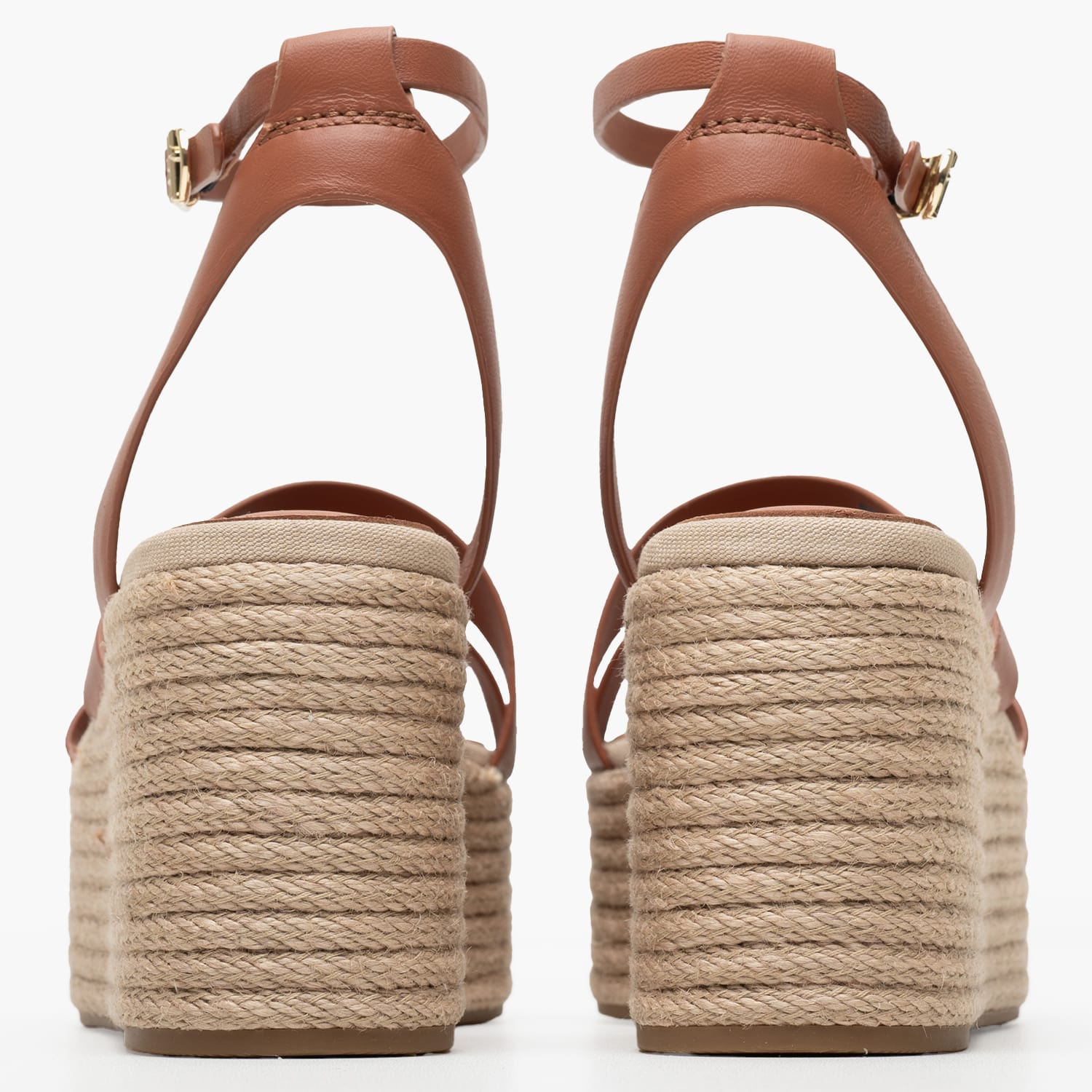 Γυναικείες Πλατφόρμες Χαμηλές Ankle.Strap Ταμπά Δέρμα Tommy Hilfiger