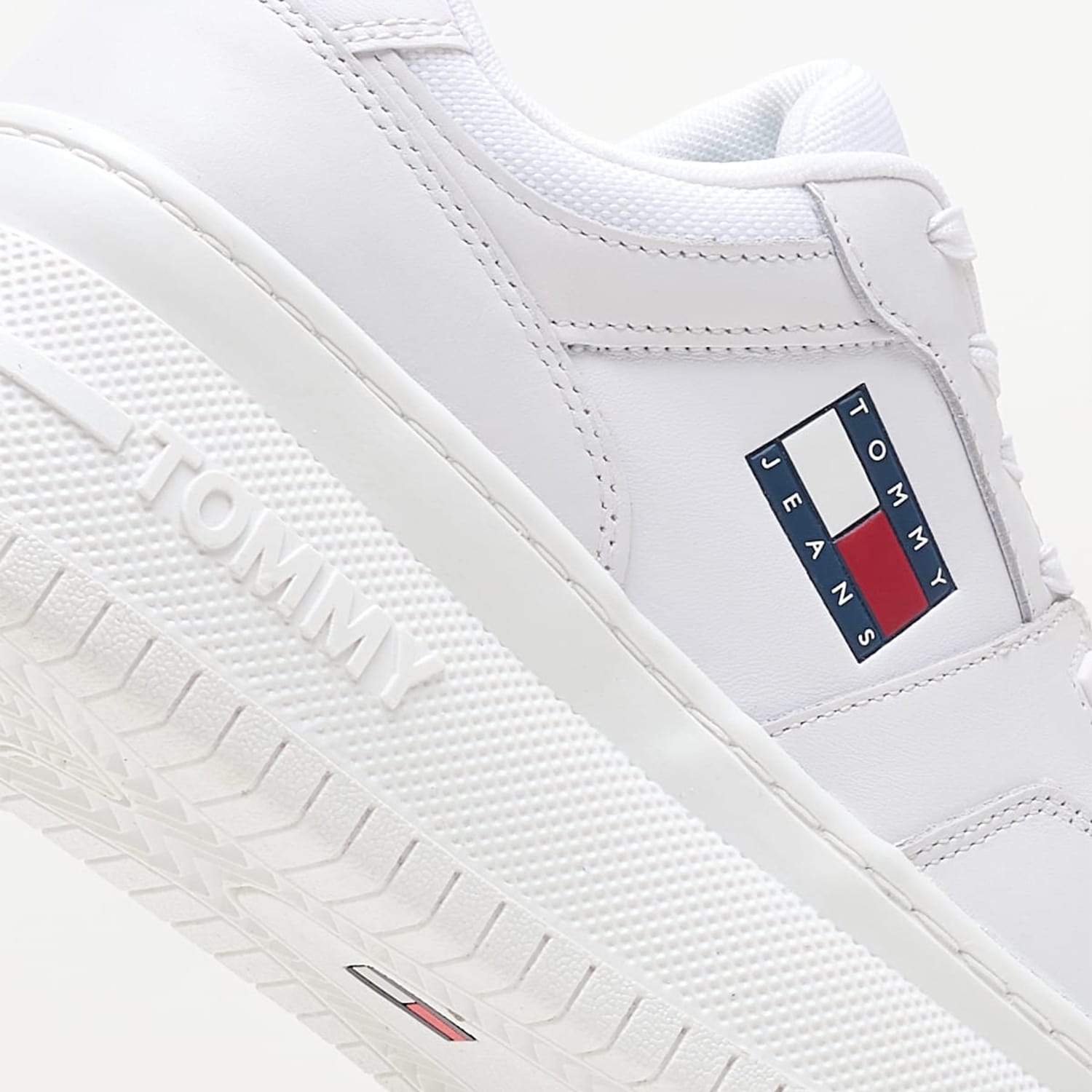 Women Casual Shoes Basket.Flatform White Leather Tommy Hilfiger Women Casual Shoes Basket.Flatform White Leather Tommy Hilfiger