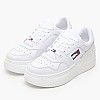 Women Casual Shoes Basket.Flatform White Leather Tommy Hilfiger Women Casual Shoes Basket.Flatform White Leather Tommy Hilfiger