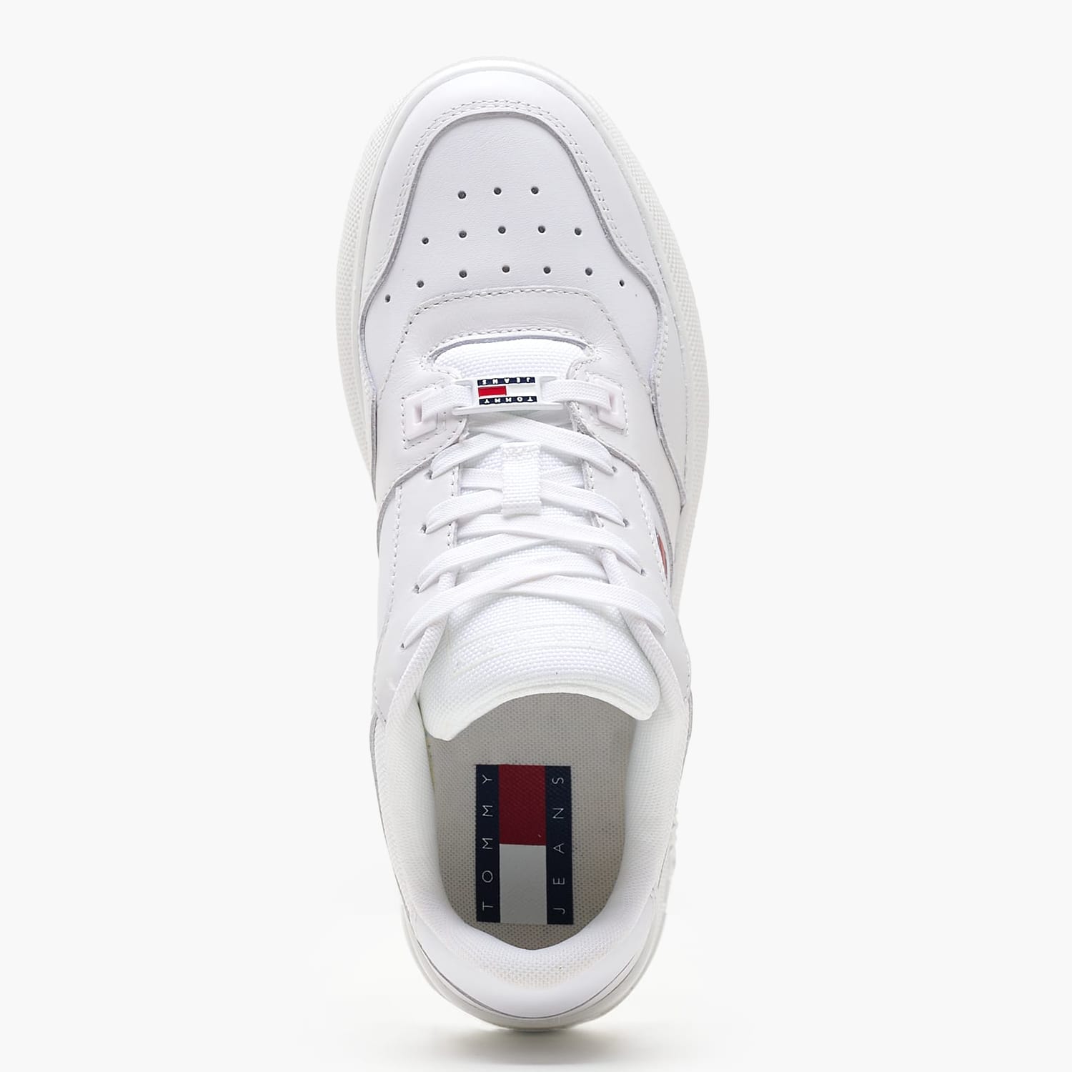 Women Casual Shoes Basket.Flatform White Leather Tommy Hilfiger Women Casual Shoes Basket.Flatform White Leather Tommy Hilfiger