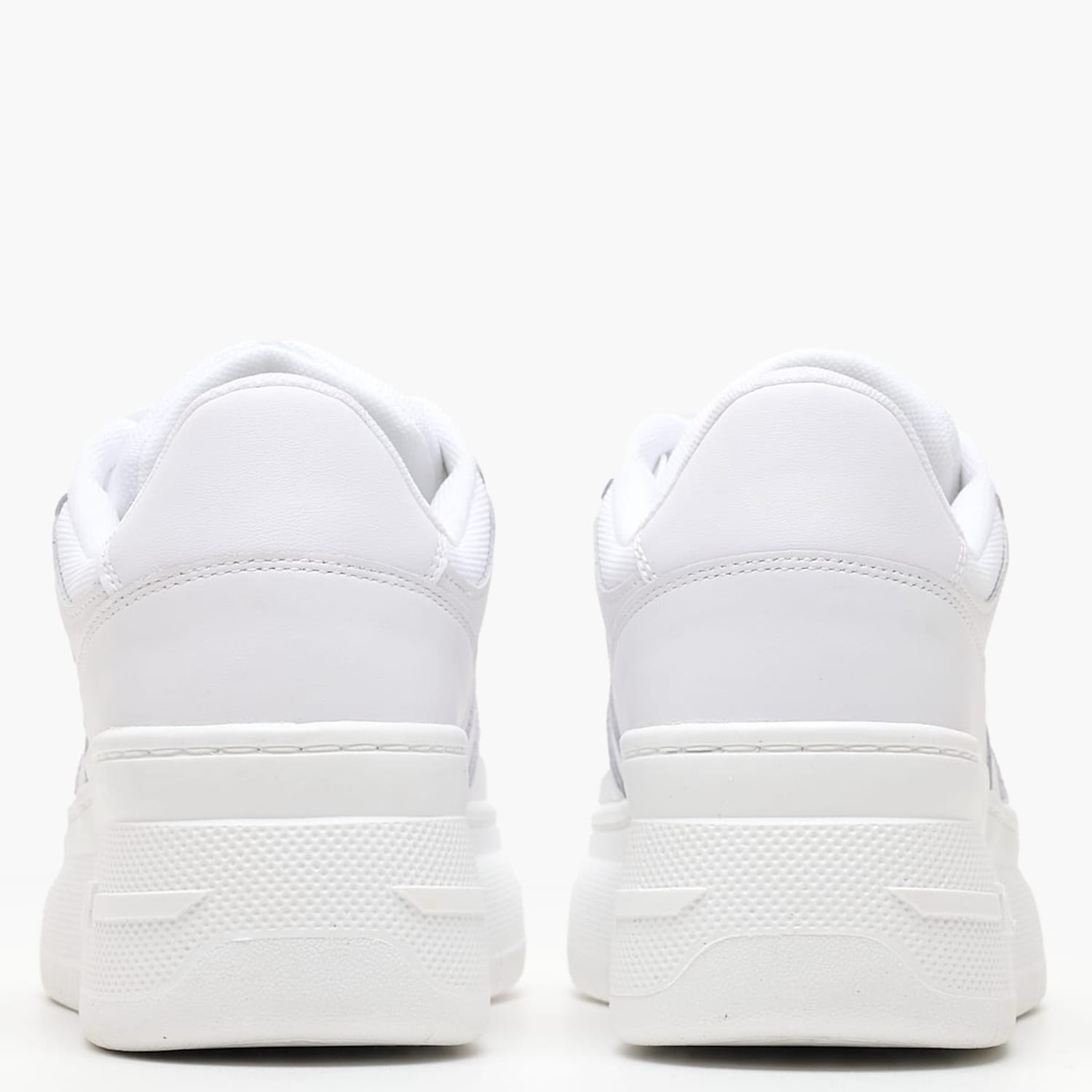 Women Casual Shoes Basket.Flatform White Leather Tommy Hilfiger Women Casual Shoes Basket.Flatform White Leather Tommy Hilfiger