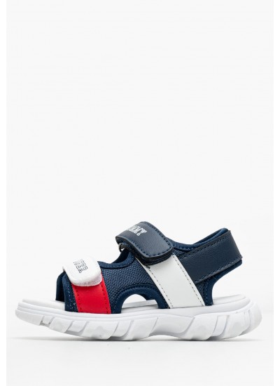 Παιδικές Σαγιονάρες & Πέδιλα Bwr.Sandal Μπλε ECOleather-Ύφασμα Tommy Hilfiger