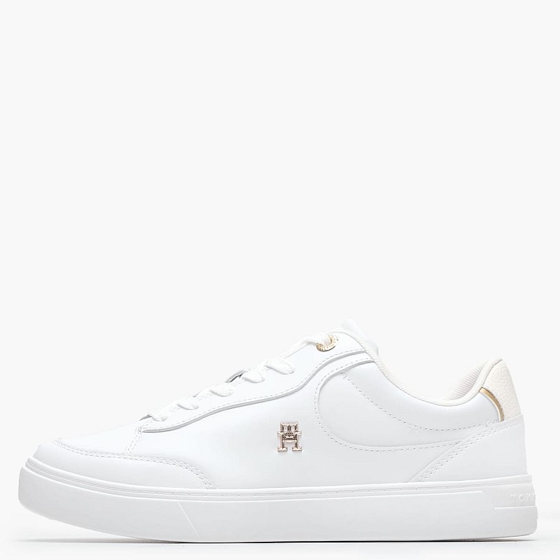 Γυναικεία Παπούτσια Casual Chic.Court Άσπρο Δέρμα Tommy Hilfiger