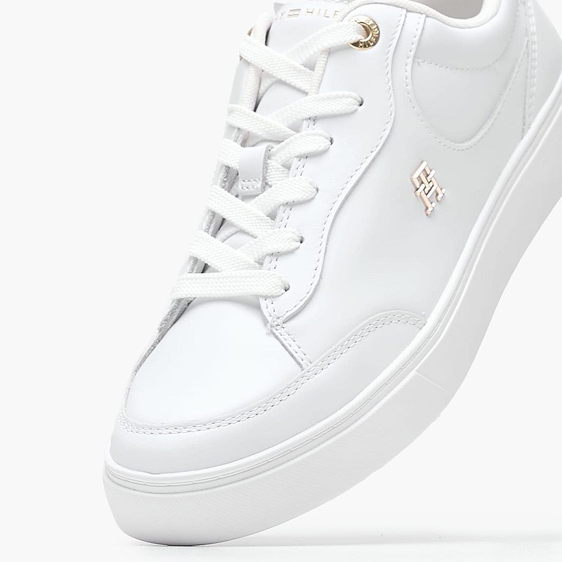 Γυναικεία Παπούτσια Casual Chic.Court Άσπρο Δέρμα Tommy Hilfiger