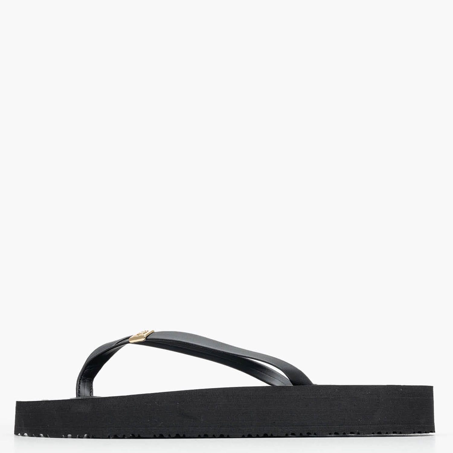 Γυναικείες Σαγιονάρες & Πέδιλα Chic.Sandal Μαύρο ECOleather Tommy Hilfiger
