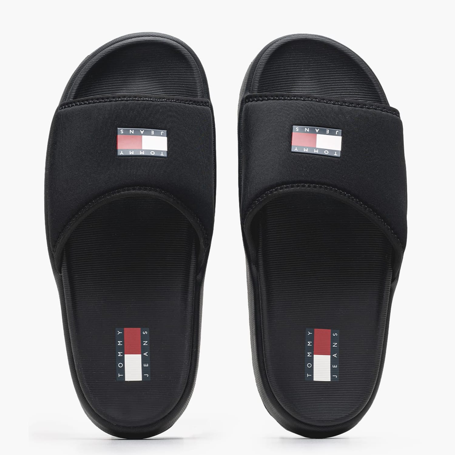 Γυναικείες Σαγιονάρες & Πέδιλα Comfy.Slide Μαύρο Ύφασμα Tommy Hilfiger