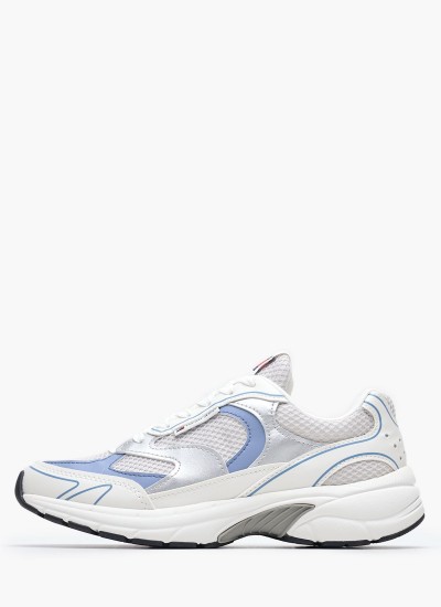 Γυναικεία Παπούτσια Casual Basket.Ess Άσπρο Δέρμα Tommy Hilfiger