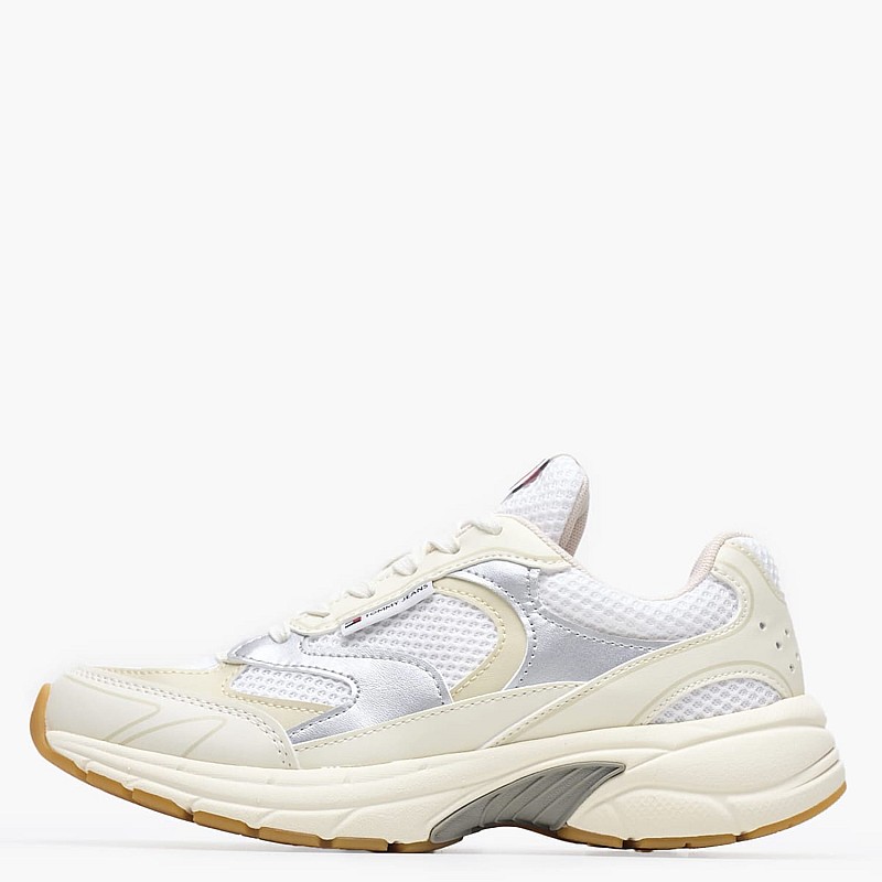 Γυναικεία Παπούτσια Casual Coney.Metallic Μπεζ ECOleather-Ύφασμα Tommy Hilfiger