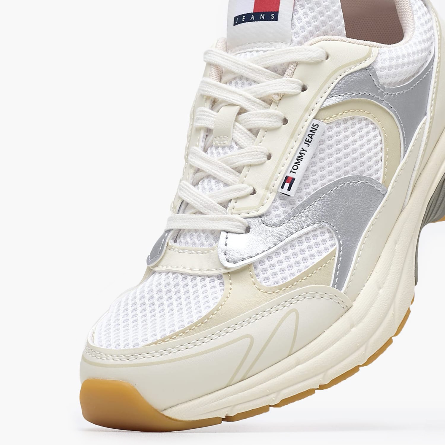 Γυναικεία Παπούτσια Casual Coney.Metallic Μπεζ ECOleather-Ύφασμα Tommy Hilfiger