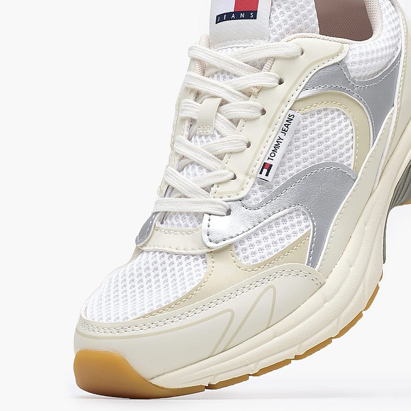 Γυναικεία Παπούτσια Casual Coney.Metallic Μπεζ ECOleather-Ύφασμα Tommy Hilfiger