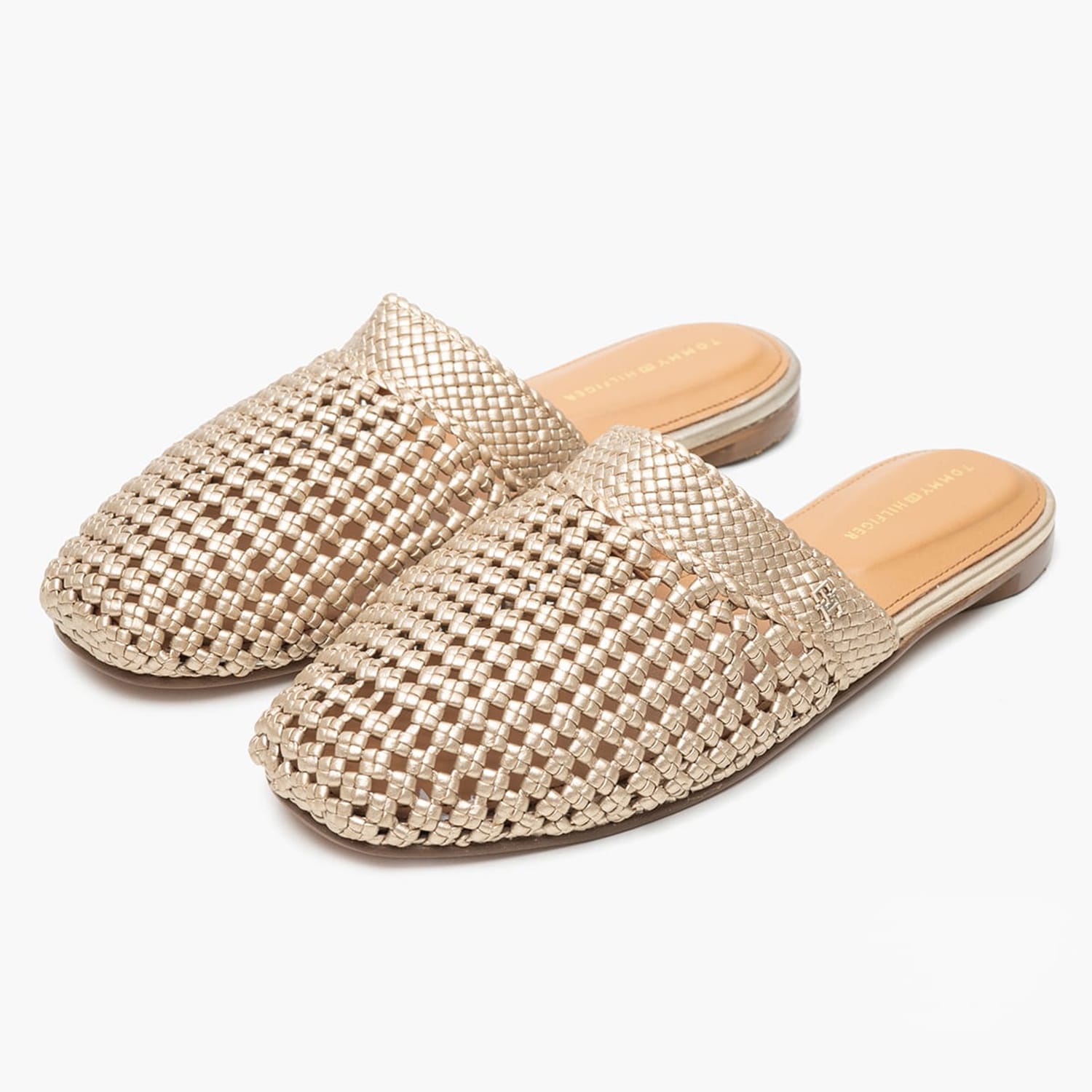 Γυναικεία Mules Crochet.Metallic Χρυσό ECOleather Tommy Hilfiger Γυναικεία Mules Crochet.Metallic Χρυσό ECOleather Tommy Hilfiger