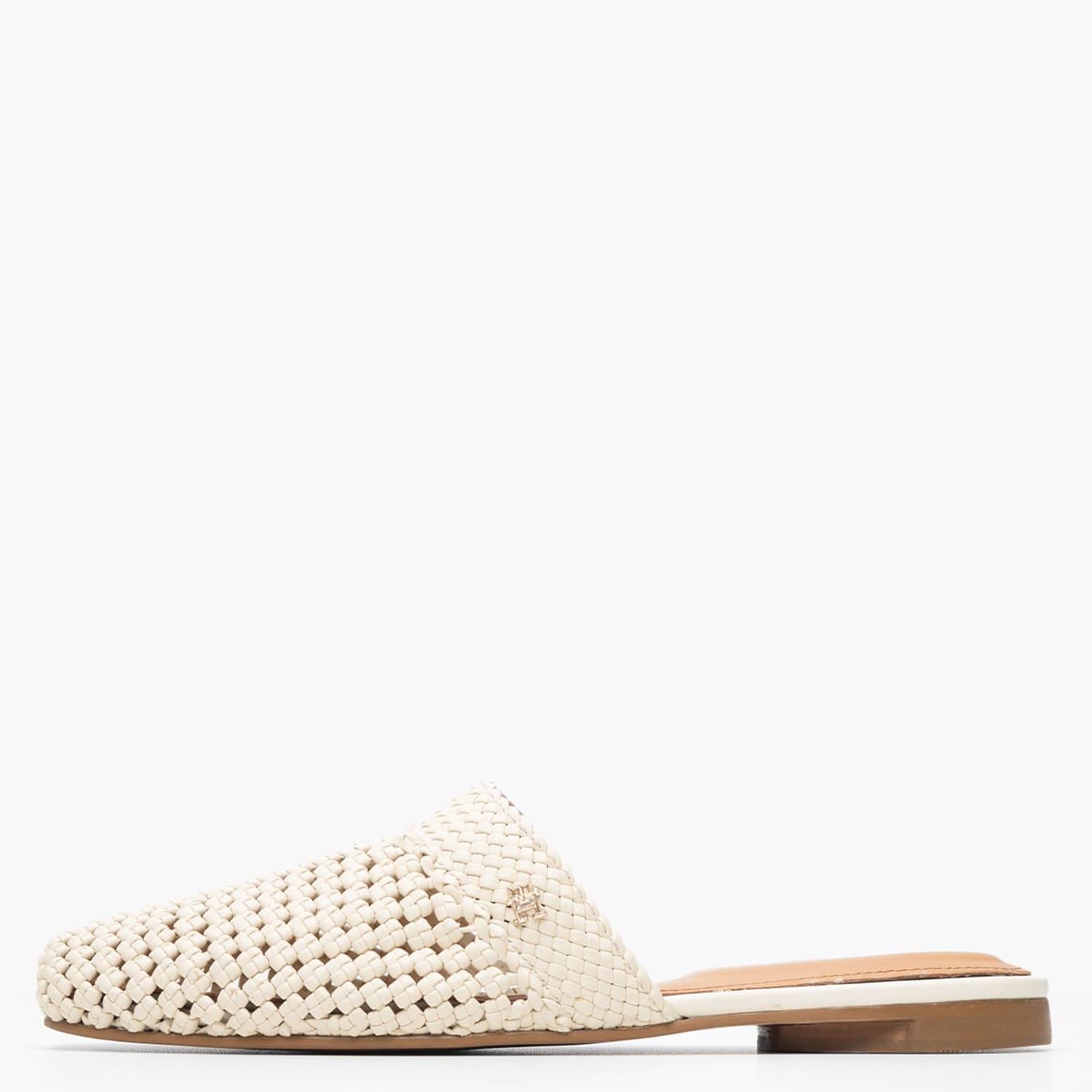 Γυναικεία Mules Crochet.Mule Μπεζ ECOleather Tommy Hilfiger