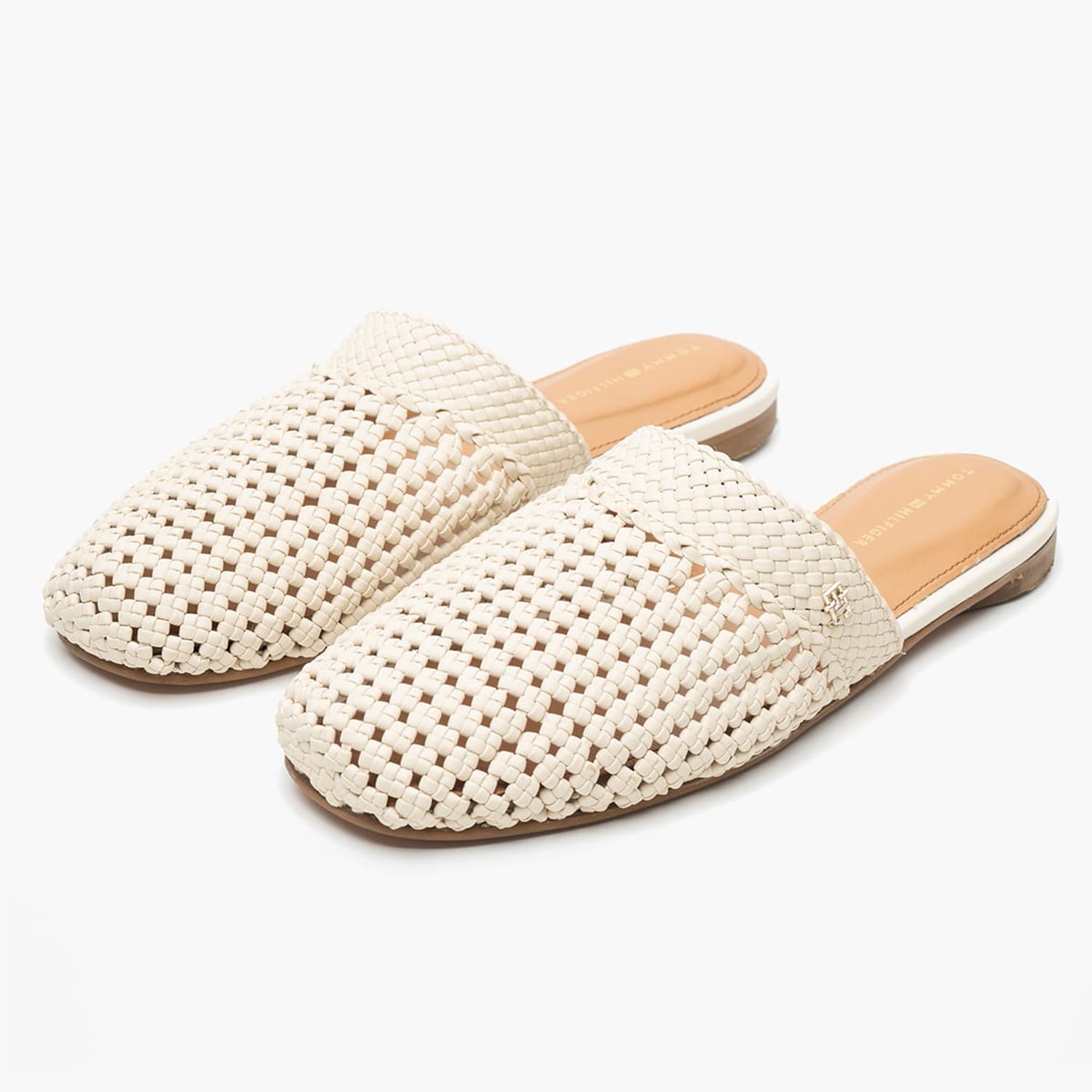 Women Mules Crochet.Mule Beige ECOleather Tommy Hilfiger Women Mules Crochet.Mule Beige ECOleather Tommy Hilfiger
