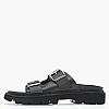 Women Flats Double.Strap Black Leather Tommy Hilfiger Women Flats Double.Strap Black Leather Tommy Hilfiger