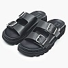 Women Flats Double.Strap Black Leather Tommy Hilfiger Women Flats Double.Strap Black Leather Tommy Hilfiger