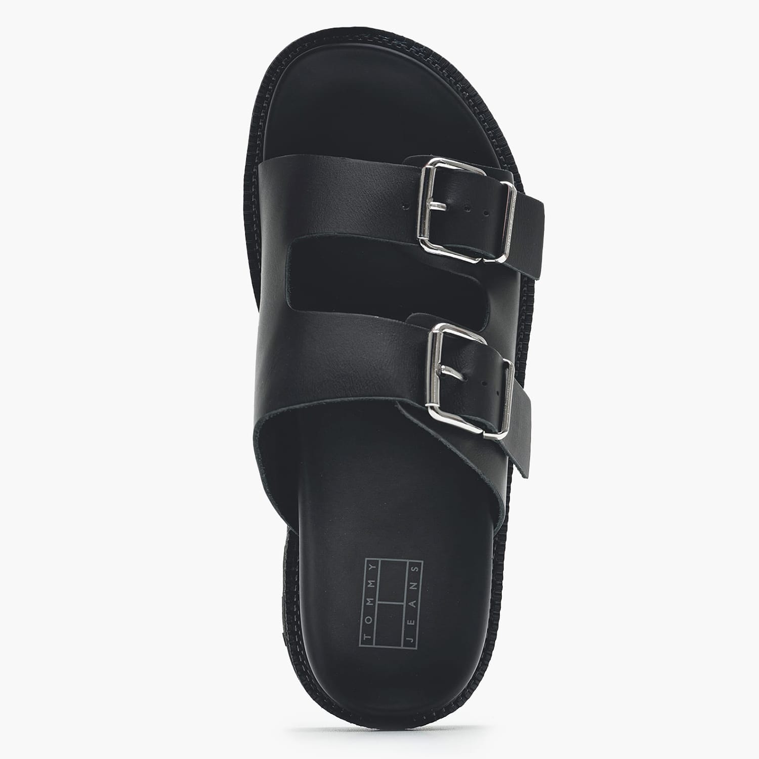 Women Flats Double.Strap Black Leather Tommy Hilfiger Women Flats Double.Strap Black Leather Tommy Hilfiger