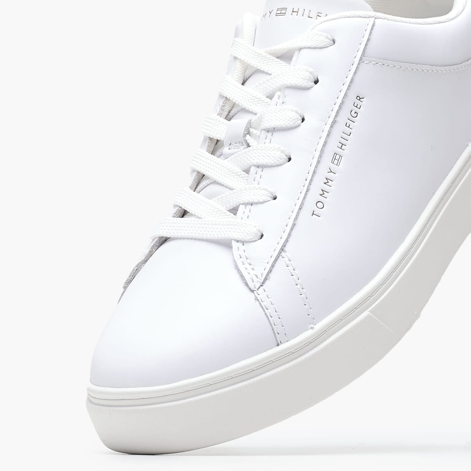 Γυναικεία Παπούτσια Casual Essential.Court Άσπρο Δέρμα Tommy Hilfiger