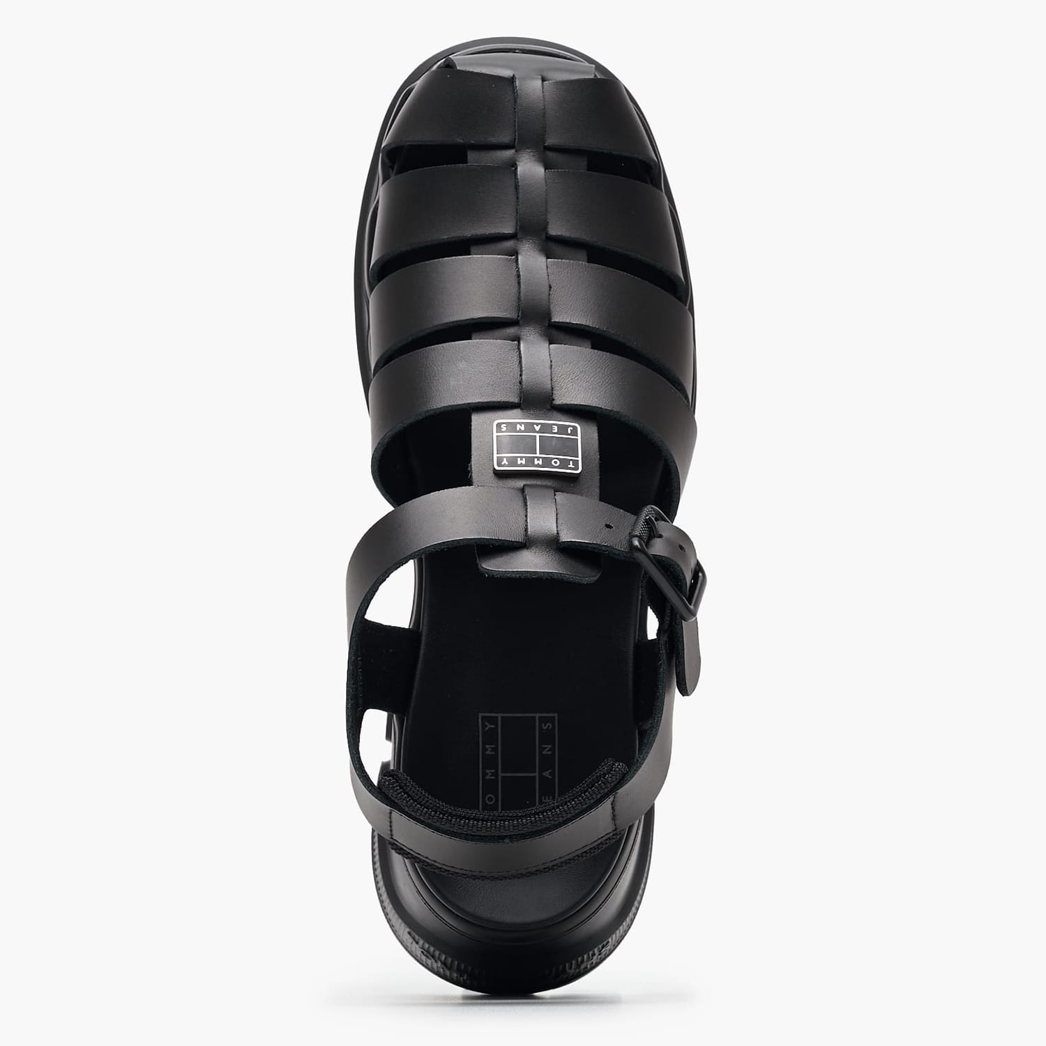 Γυναικεία Πέδιλα F.Sandal Μαύρο Δέρμα Tommy Hilfiger Γυναικεία Πέδιλα F.Sandal Μαύρο Δέρμα Tommy Hilfiger