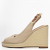 Γυναικείες Πλατφόρμες Ψηλές Flag.H.Slingback Μπεζ Ύφασμα Tommy Hilfiger Γυναικείες Πλατφόρμες Ψηλές Flag.H.Slingback Μπεζ Ύφασμα Tommy Hilfiger