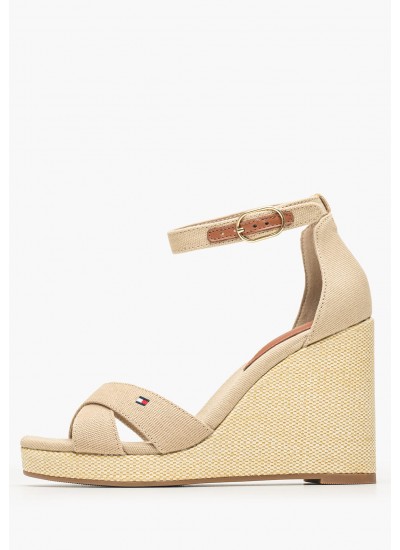 Γυναικείες Πλατφόρμες Χαμηλές 22305 Χρυσό ECOleather Tamaris