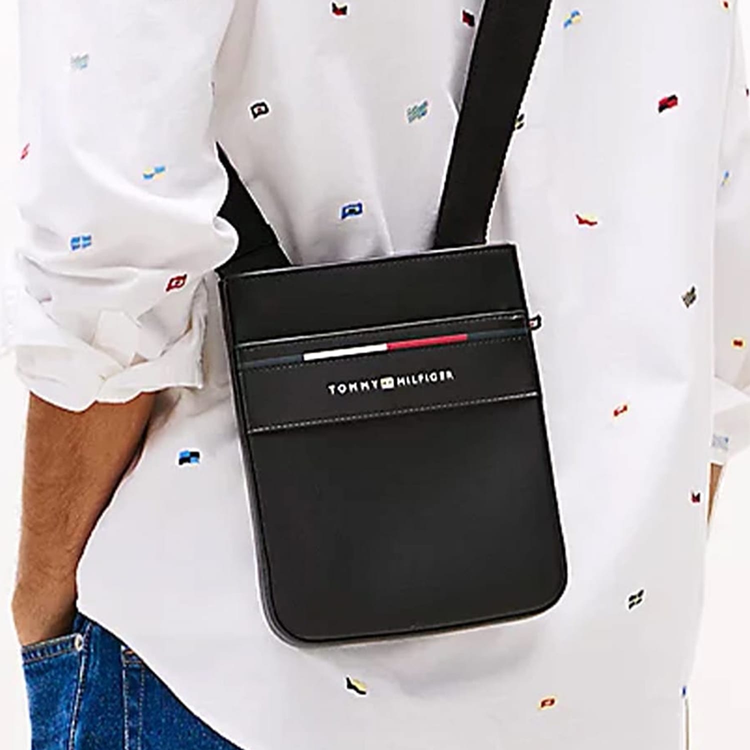 Ανδρικές Τσάντες Foundation.Cross Μαύρο ECOleather Tommy Hilfiger